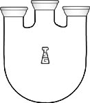 Flask,Round Bottom,Three-Neck,Vertical Sockets